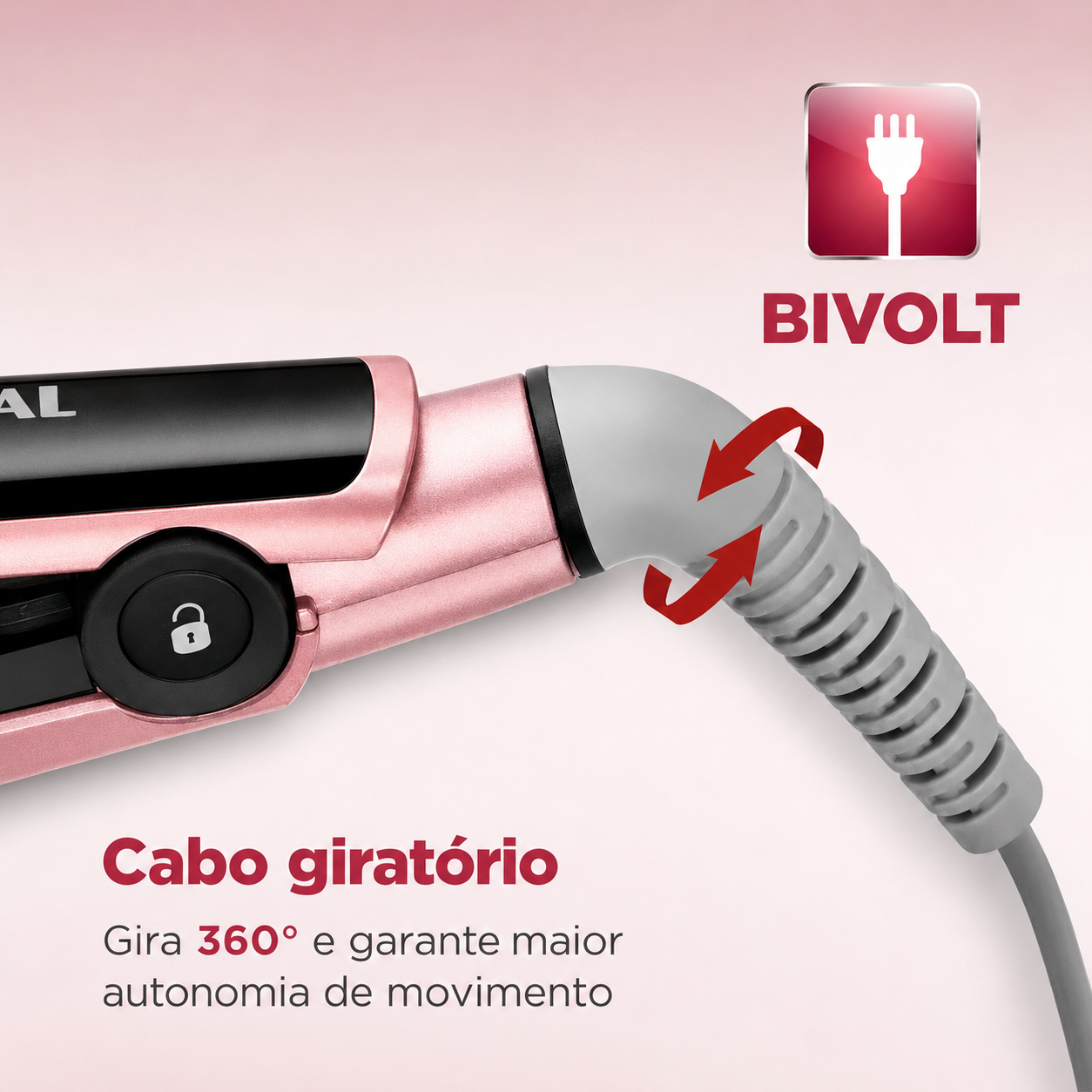 Prancha Alisadora Mondial Golden P-20 Bivolt 220°C