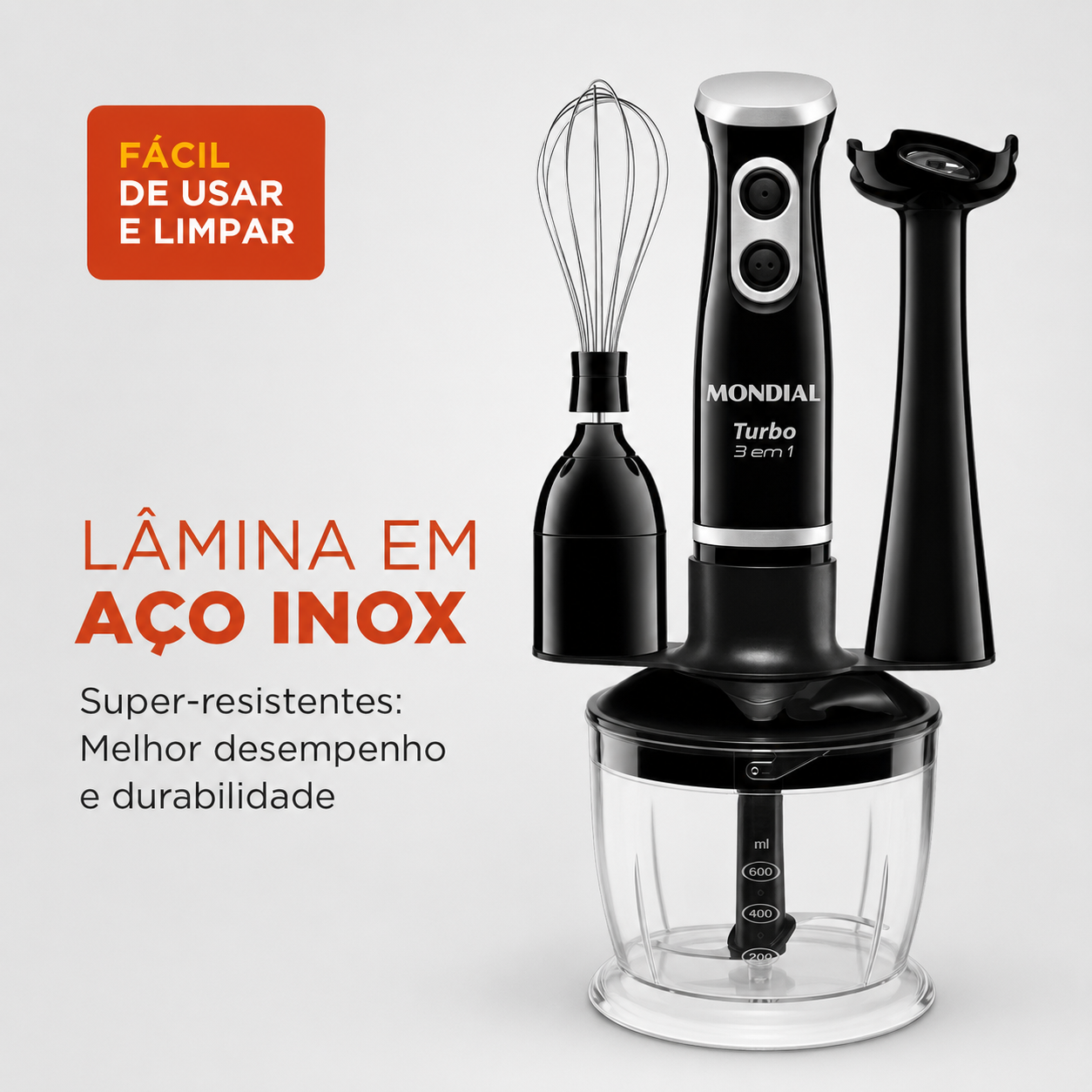 Mixer Turbo Mondial M-14 3 em 1 350W