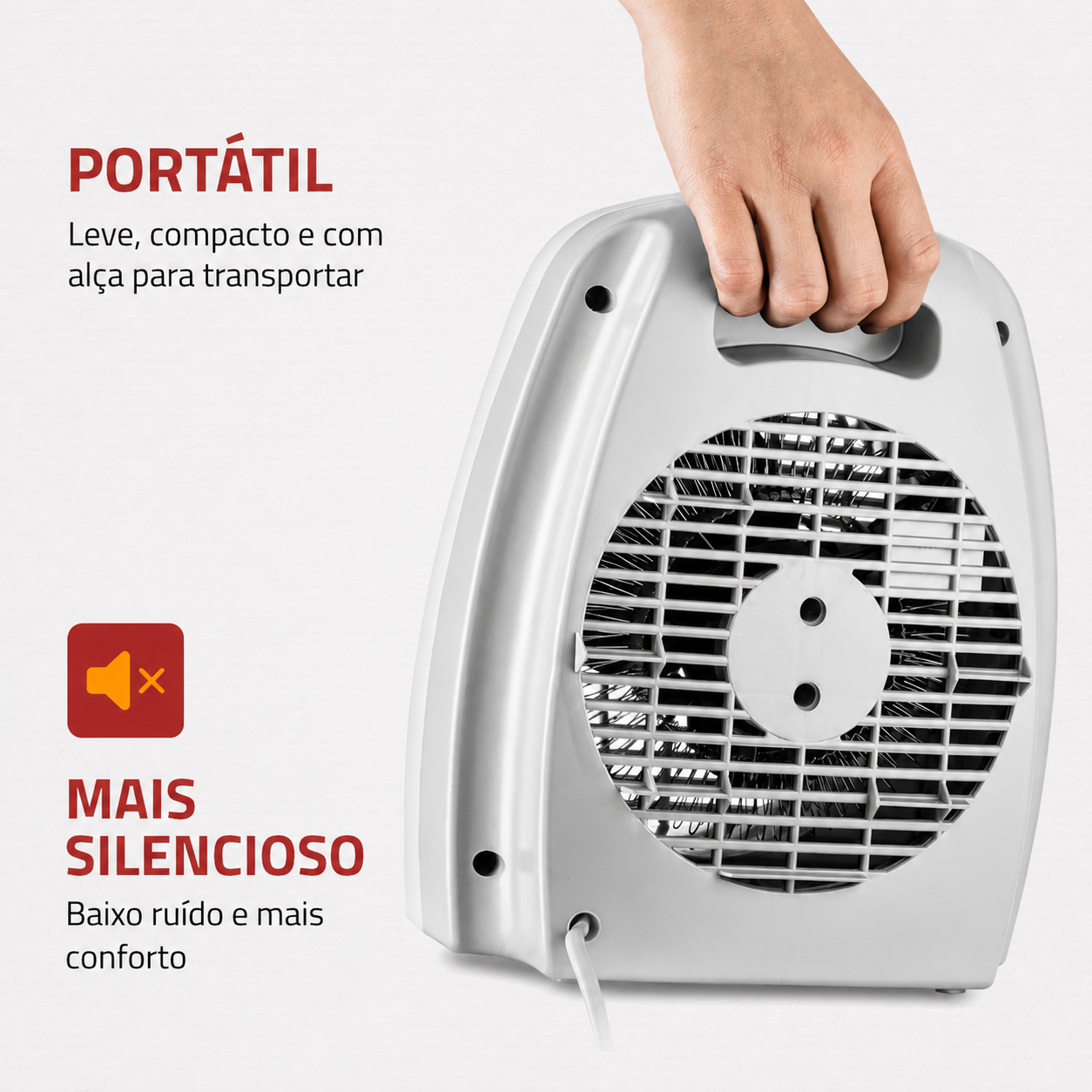 Aquecedor de Ar Elétrico Mondial A-08 1500W 127V