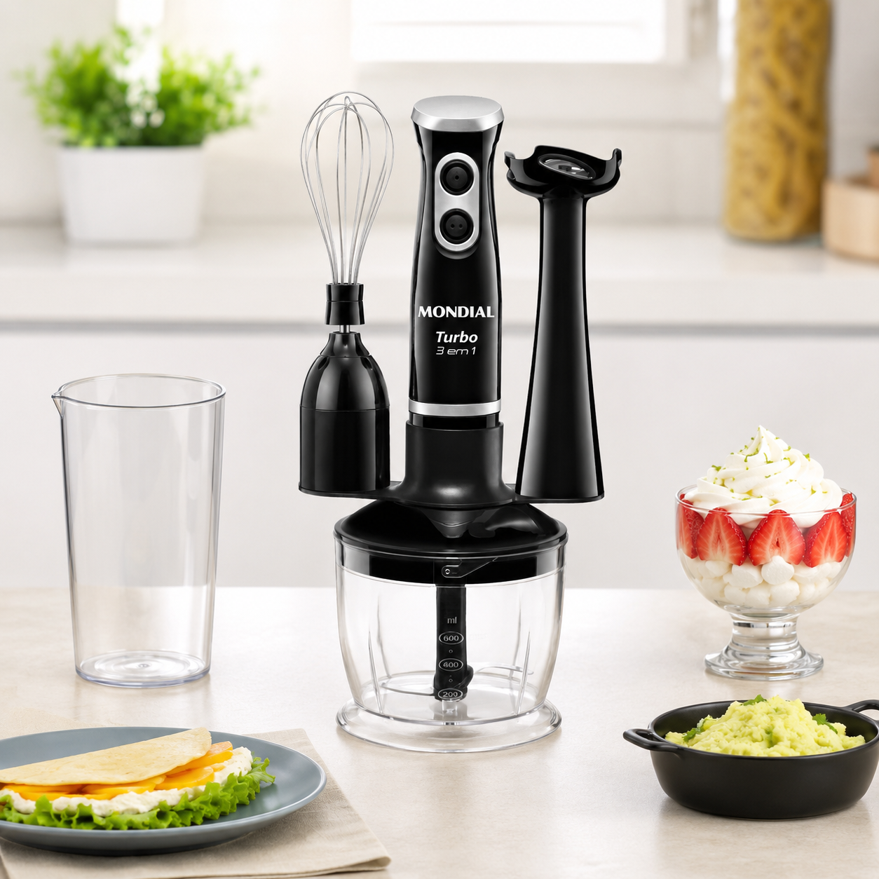 Mixer Turbo Mondial M-14 3 em 1 350W
