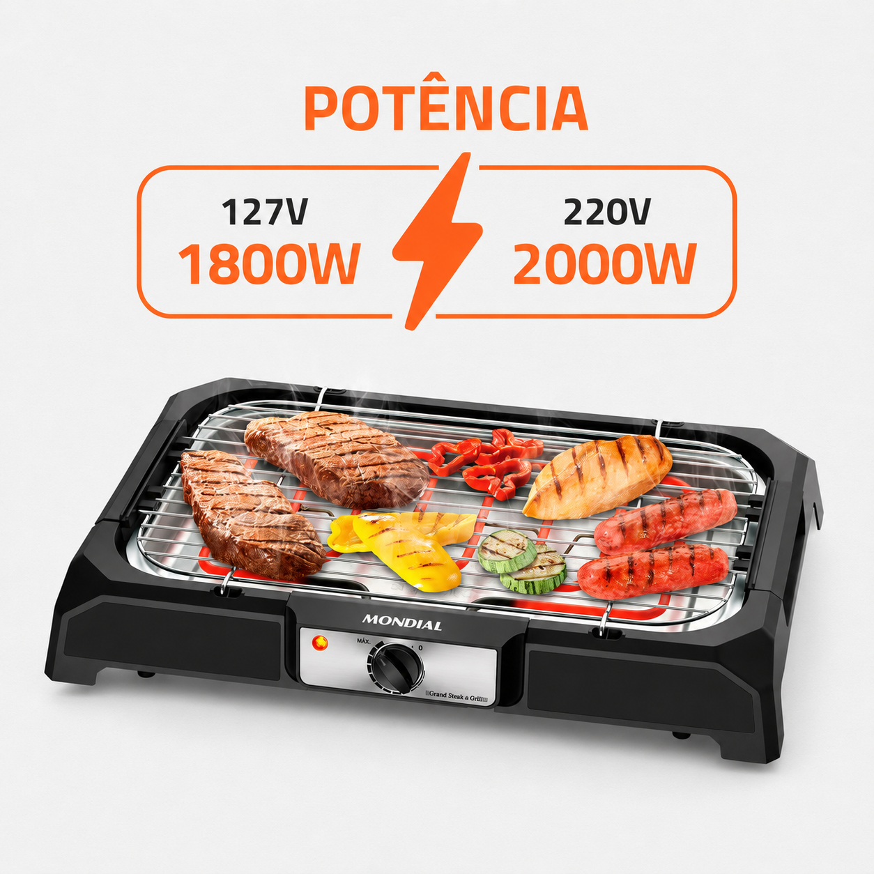 Churrasqueira Elétrica Mondial Grand Steak Grill CH-05 1800W
