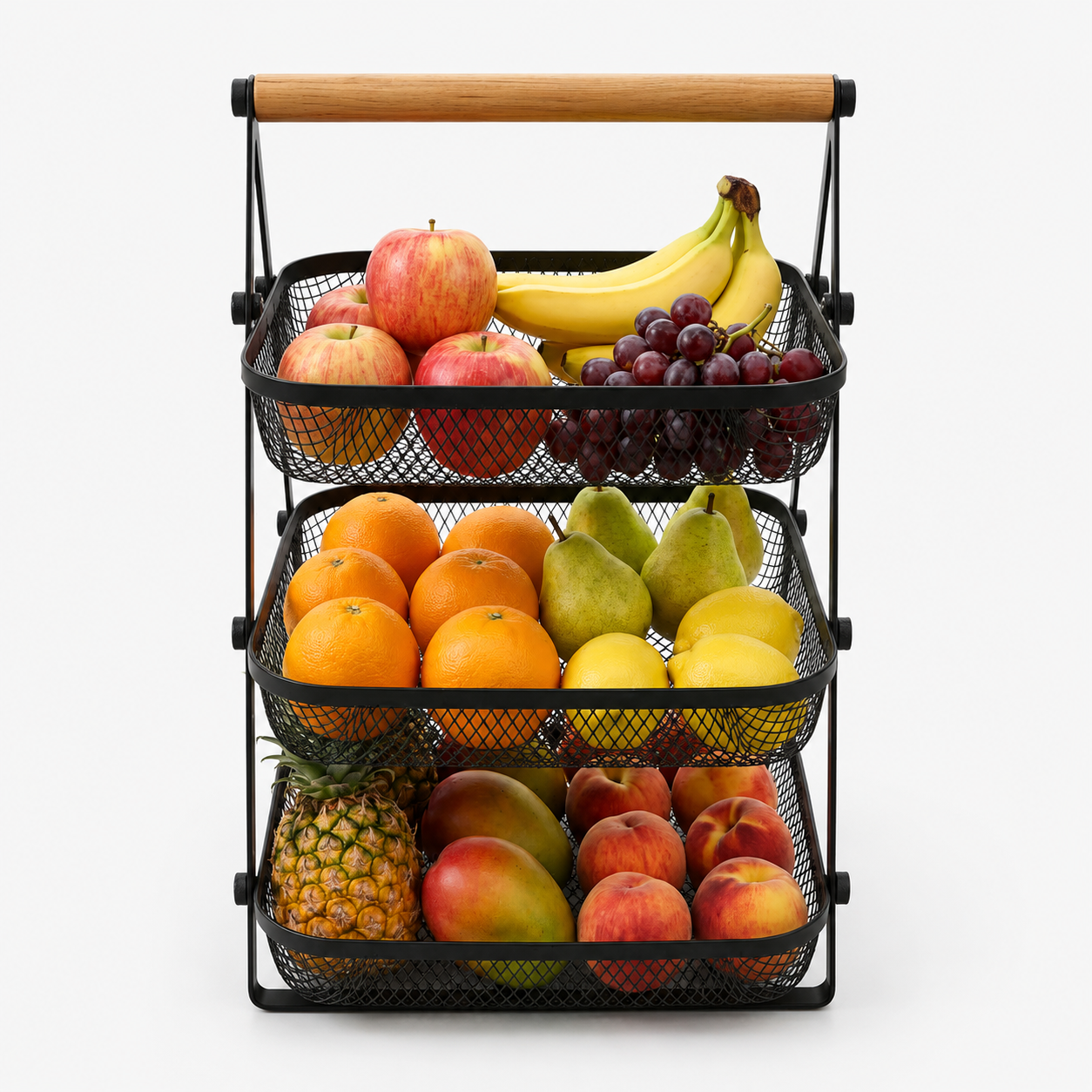 Fruteira de Mesa Organizadora Metálica 3 Andares