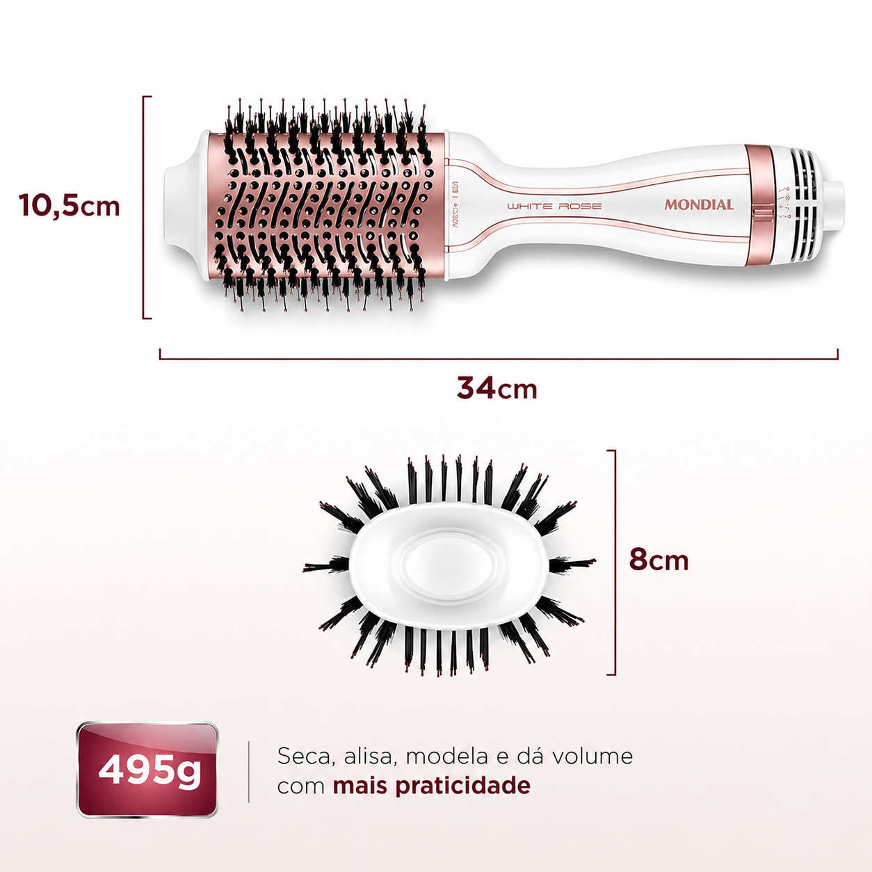 Escova Secadora Oval Mondial ES-50 1300W Bivolt