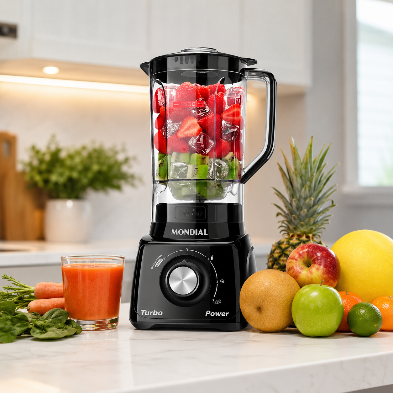 Liquidificador Mondial L-99 Turbo Power 550W com Jarra 2,2L